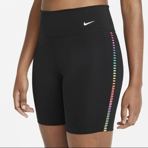 Nike Black One Rainbow Ladder Shorts - Picture 4 of 5